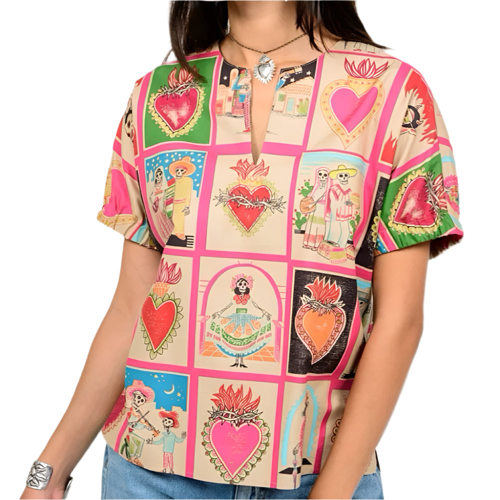 Sister Mary El Corazon Top WOMEN - Clothing - Tops - Short Sleeved Sister Mary