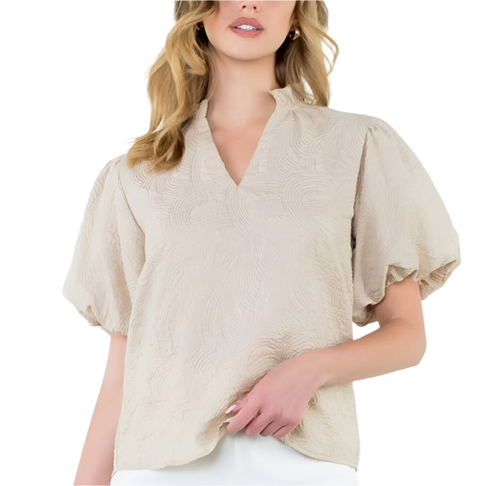 Puff Sleeve Top WOMEN - Clothing - Tops - Short Sleeved THML Clothing