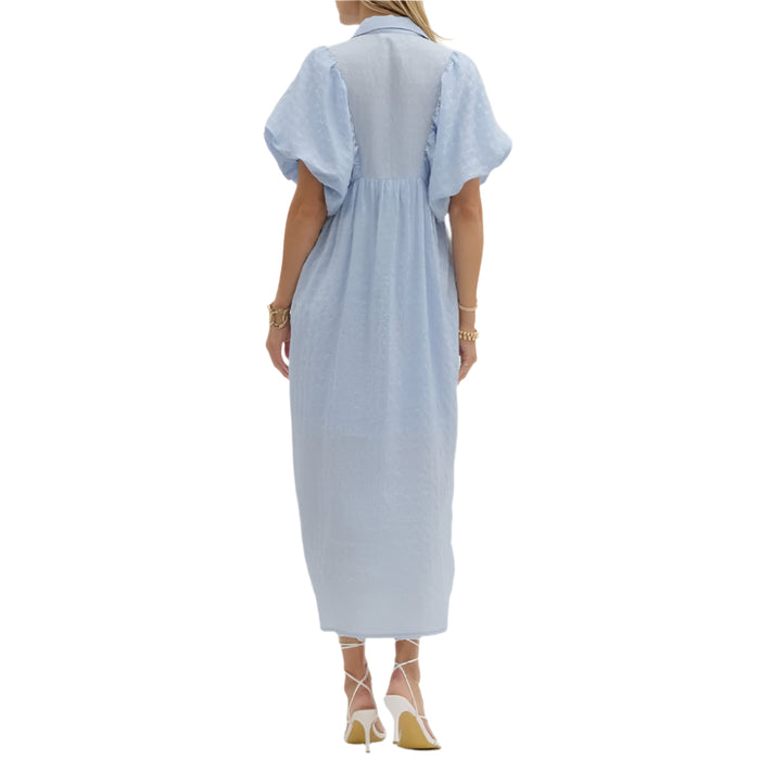 * Puff Sleeve Midi Dress - FINAL SALE WOMEN - Clothing - Dresses Entro