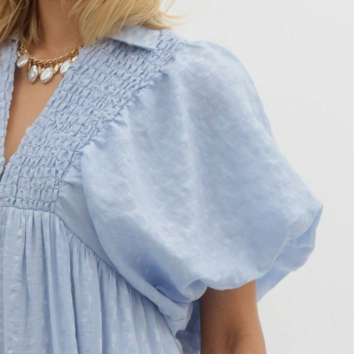 * Puff Sleeve Midi Dress - FINAL SALE WOMEN - Clothing - Dresses Entro