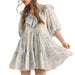 * Ruffled V Neck Mini Dress - FINAL SALE WOMEN - Clothing - Dresses En Merci