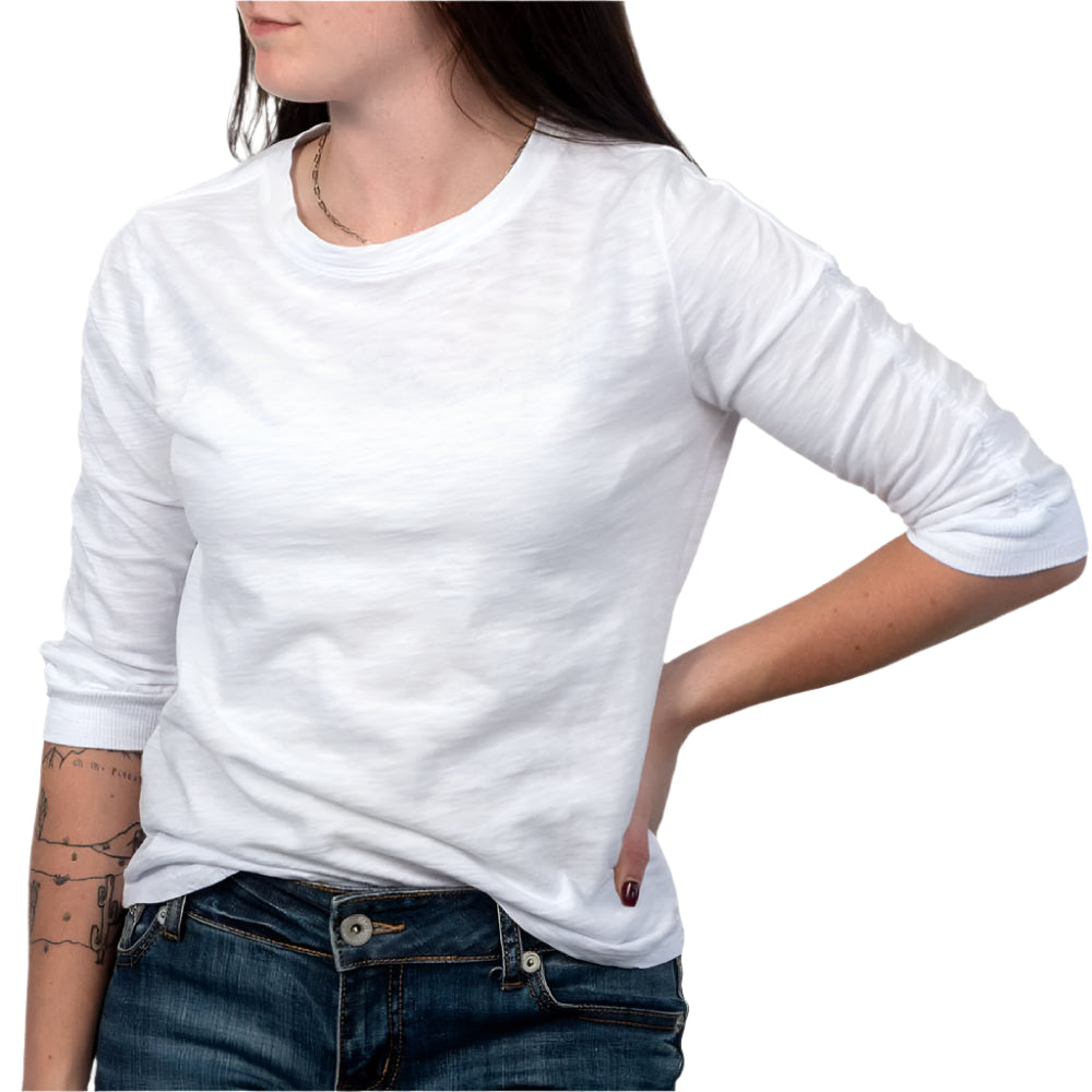 Dylan Julia Knit Top - White WOMEN - Clothing - Tops - Short Sleeved Dylan