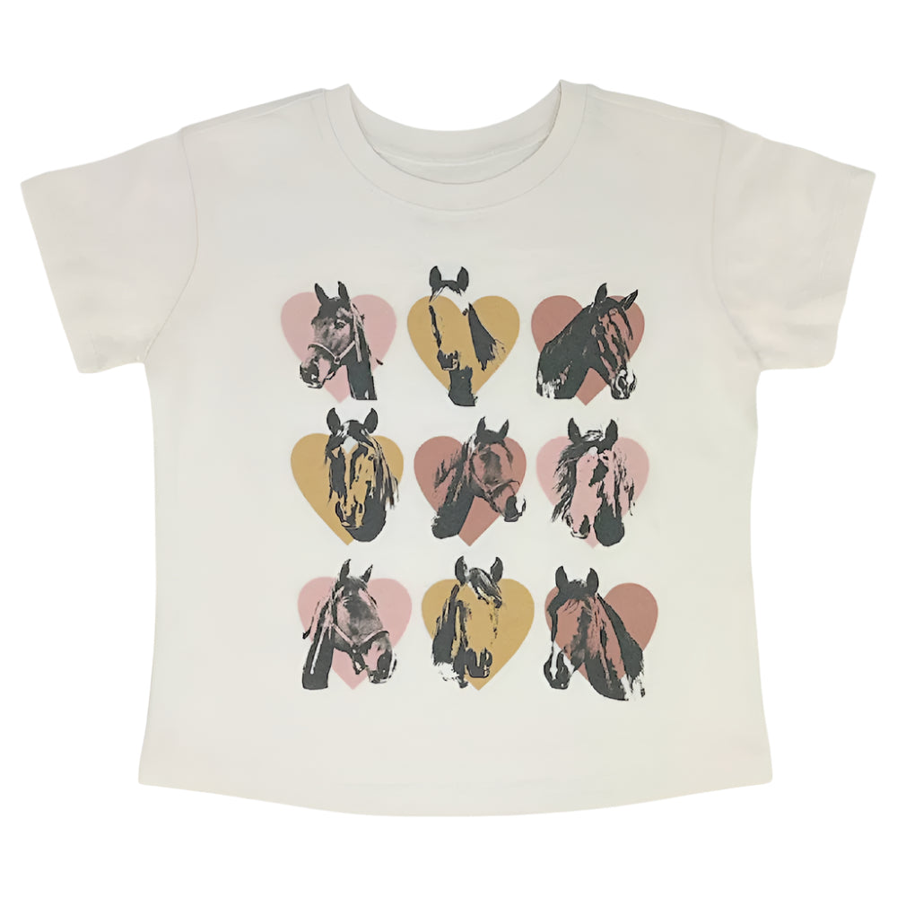 Tiny Whales Toddler Girl's Wild Horse Boxy Tee