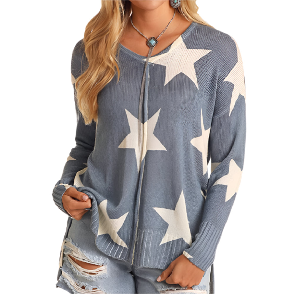 Rock & Roll Denim Women's Star Baja Sweater WOMEN - Clothing - Sweaters & Cardigans Panhandle