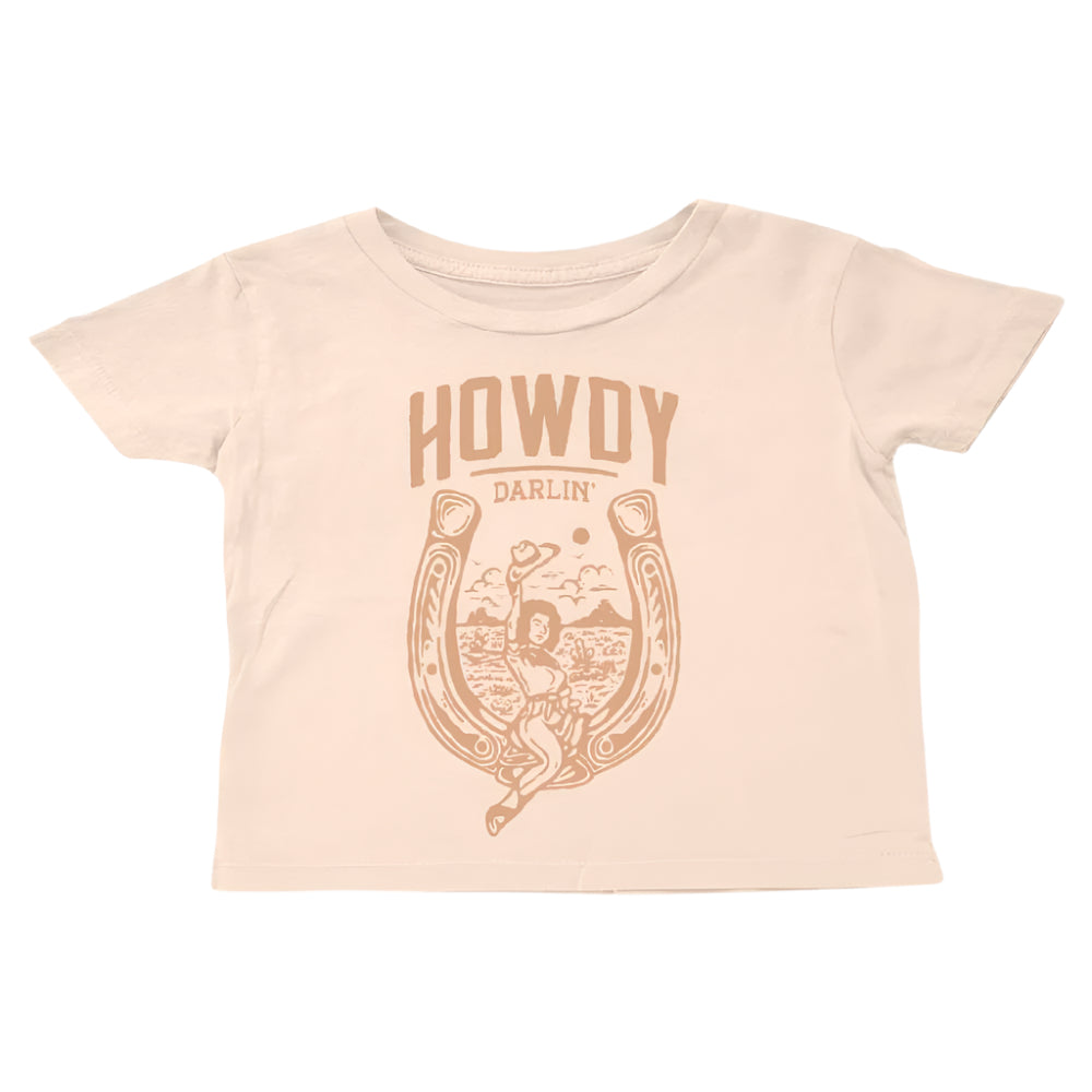 Tiny Whales Toddler Girl's "Howdy Darlin" Boxy Tee KIDS - Baby - Baby Girl Clothing Tiny Whales