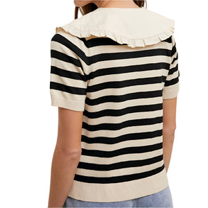 Peter Pan Collar Sweater Top WOMEN - Clothing - Tops - Short Sleeved WISHLIST