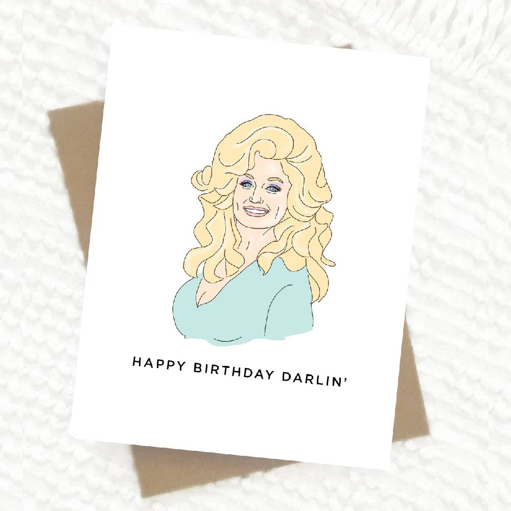 Dolly "Happy Birthday Darlin'" Card HOME & GIFTS - Gifts Maddon and Co