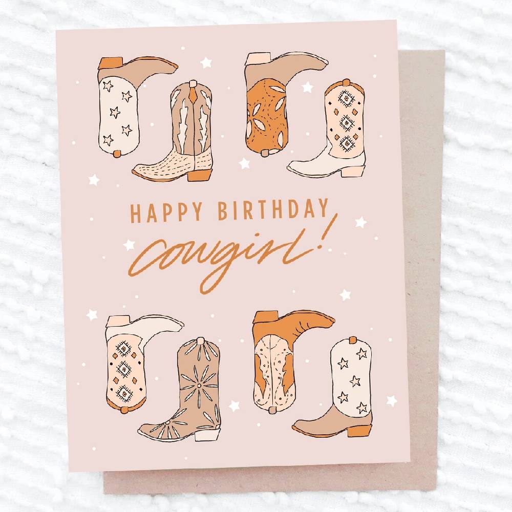 "Happy Birthday Cowgirl" Card HOME & GIFTS - Gifts Maddon and Co