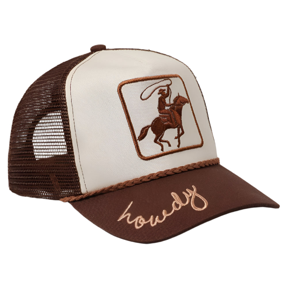 Cowboy "Howdy" Trucker Hat HATS - BASEBALL CAPS Fashion City