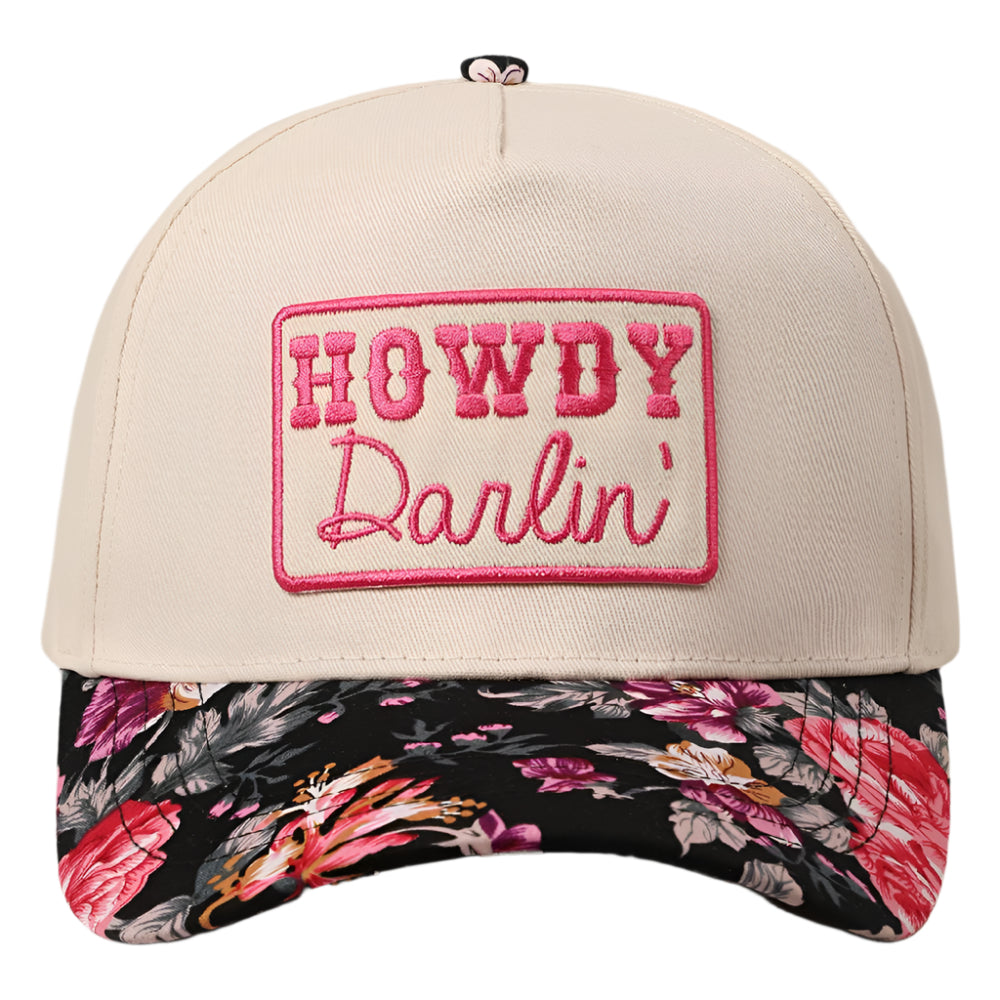 Howdy Darlin' Floral Trucker Hat HATS - BASEBALL CAPS Fashion City