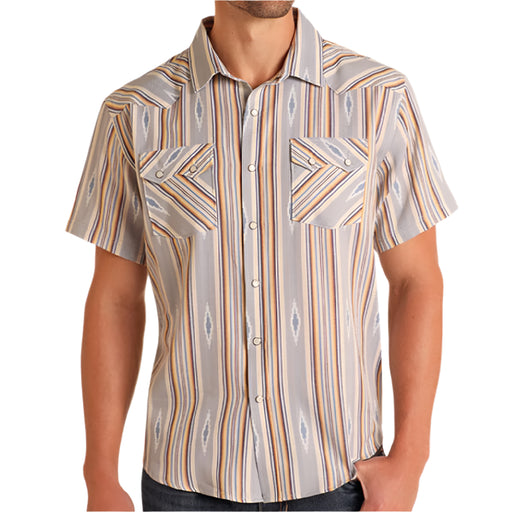 * Panhandle Slim Men's Pearl Snap Aztec Western Shirt - FINAL SALE MEN - Clothing - Shirts - Short Sleeve Panhandle