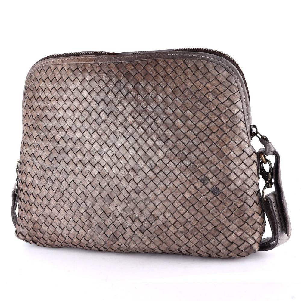 Leather Basketweave Crossbody Bag WOMEN - Accessories - Handbags - Crossbody bags Spaghetti Western