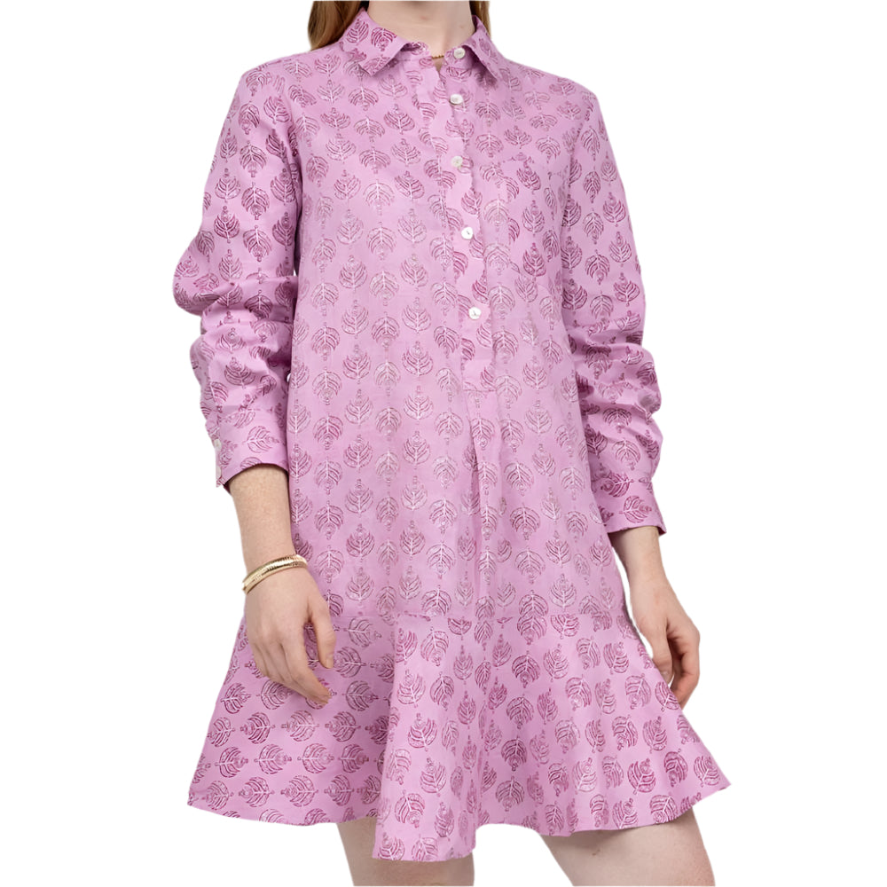 Uncle Frank Linen Print Shirt Dress WOMEN - Clothing - Dresses Uncle Frank