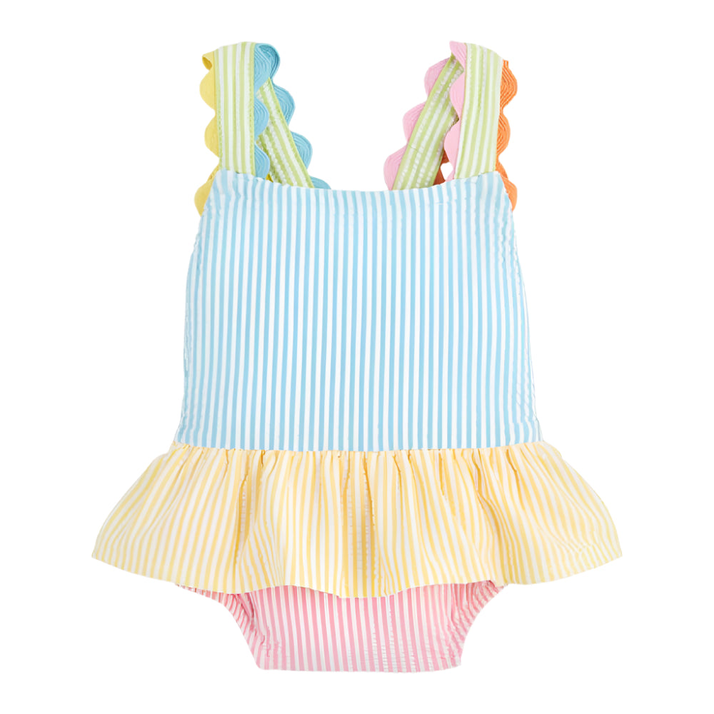 Mud Pie Girl's Seersucker Ric Rac Swimsuit KIDS - Baby - Baby Girl Clothing Mud Pie