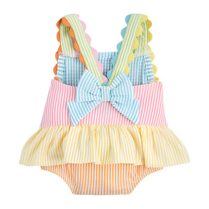 Mud Pie Girl's Seersucker Ric Rac Swimsuit KIDS - Baby - Baby Girl Clothing Mud Pie