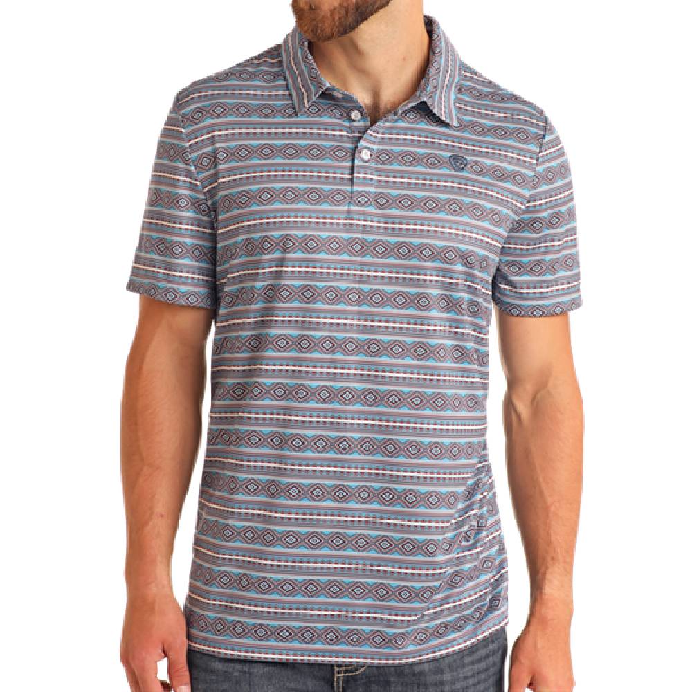 Rock & Roll Denim Men's Aztec Polo MEN - Clothing - Shirts - Short Sleeve Panhandle