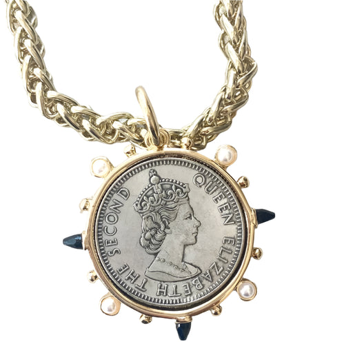 Queen Bee French Coin Necklace WOMEN - Accessories - Jewelry - Necklaces VB&CO Designs