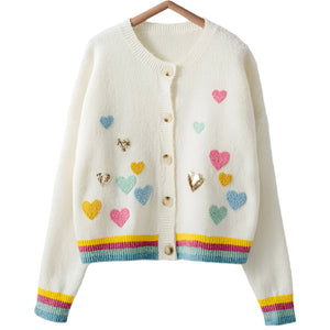 Hearted Away Knit Cardigan WOMEN - Clothing - Sweaters & Cardigans Urban Daizy