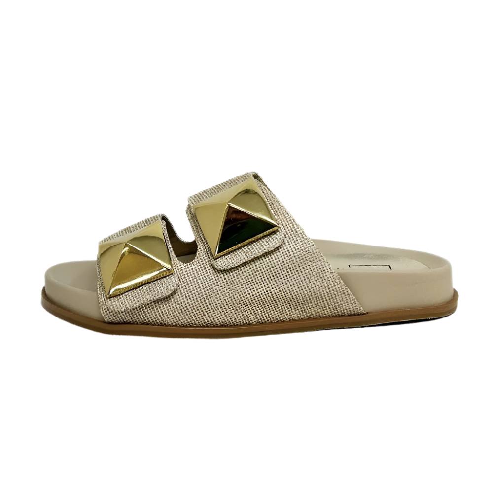 ShuShop Bernarda Sandal - Gold Woven WOMEN - Footwear - Casuals ShuShop