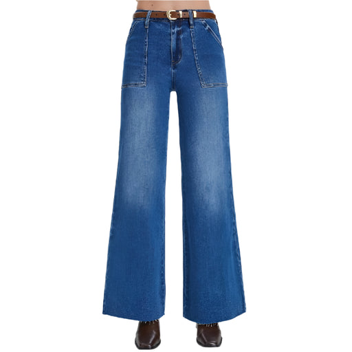 Bayeas Utility Patch High Rise Wide Leg Jeans WOMEN - Clothing - Jeans Bayeas