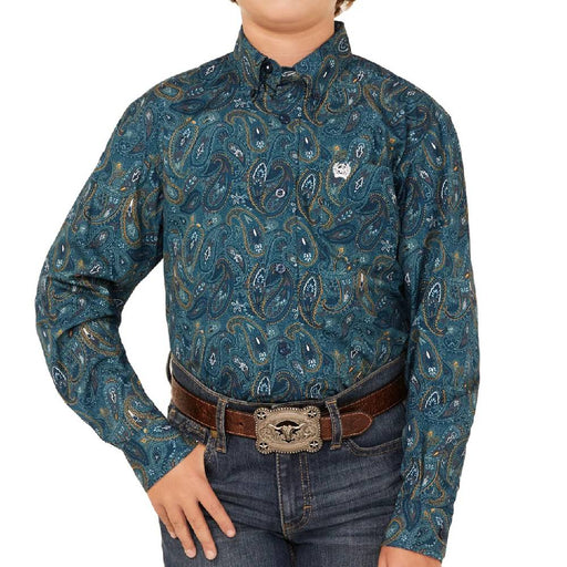 Cinch Boy's Paisley Button Down Western Shirt KIDS - Boys - Clothing - Shirts - Long Sleeve Shirts Cinch
