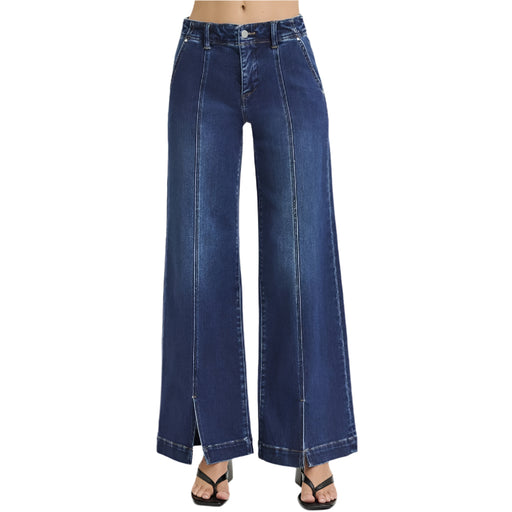 Risen High Rise Wide Leg Front Slit Jeans WOMEN - Clothing - Jeans Risen Jeans
