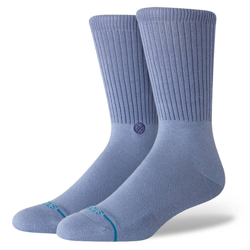 Stance Men's Icon Dyed Crew Socks - Stone Blue MEN - Clothing - Underwear, Socks & Loungewear - Socks Stance