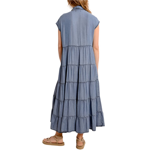 Long Ruffled Woven Shirt Dress WOMEN - Clothing - Dresses Molly Bracken