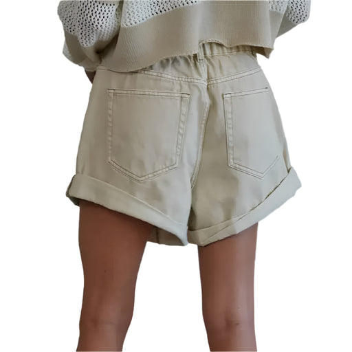 Woven Cotton Denim Shorts WOMEN - Clothing - Shorts By Together