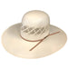 American Fancy Vent Two Tone 4 1/4" Brim Open Crown Straw Hat HATS - STRAW HATS American Hat Co.