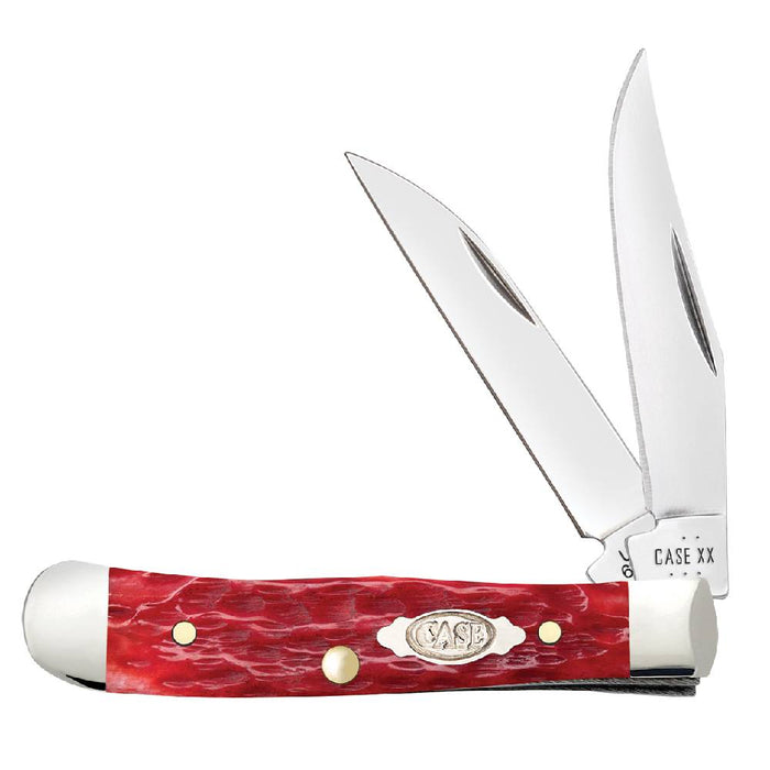 Case Tiny Trapper - Dark Red Bone CS - Peach Seed Jig Knives W.R. Case