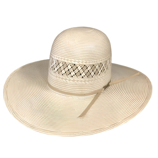 American Two Tone Vented 4 1/2" Brim Open Crown Straw Hat HATS - STRAW HATS American Hat Co.