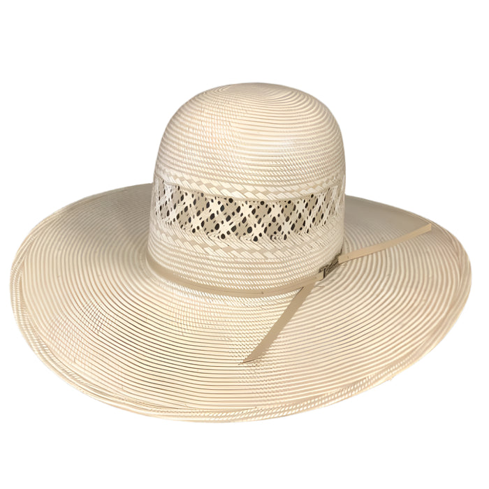 American Two Tone Vented 4 1/2" Brim Open Crown Straw Hat HATS - STRAW HATS American Hat Co.