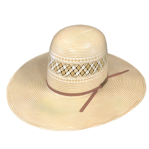 American Two Tone Vented 5" Open Crown Straw Hat HATS - STRAW HATS American Hat Co.