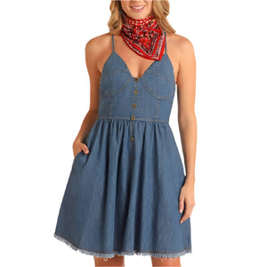 Rock & Roll Denim Women's Denim Mini Dress WOMEN - Clothing - Dresses Panhandle