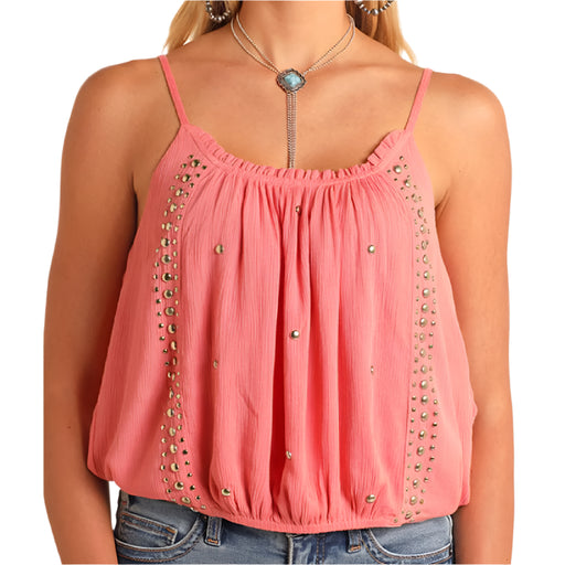 Rock & Roll Denim Women's Studded Gathered Cami WOMEN - Clothing - Tops - Sleeveless Panhandle