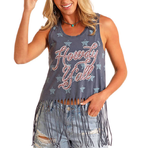 Rock & Roll Denim Women's "Howdy Y'all" Fringe Tank Top WOMEN - Clothing - Tops - Sleeveless Panhandle