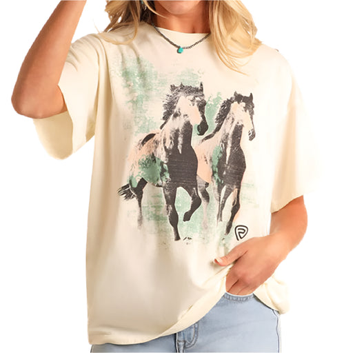* Rock & Roll Denim Women's Oversized Horse Tee - FINAL SALE WOMEN - Clothing - Tops - Short Sleeved Panhandle