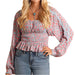 Rock & Roll Denim Women's Stud Trim Floral Blouse WOMEN - Clothing - Tops - Long Sleeved Panhandle