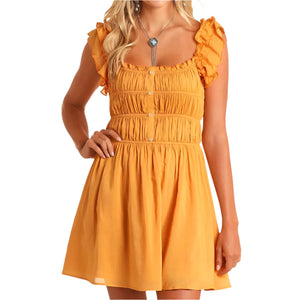 Rock & Roll Denim Women's Flouncy Gathered Dress WOMEN - Clothing - Dresses Panhandle