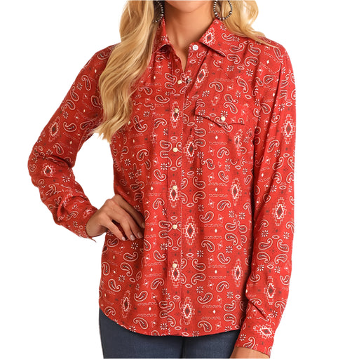 Panhandle Slim Women's Pearl Snap Paisley Western Shirt WOMEN - Clothing - Tops - Long Sleeved Panhandle