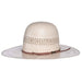 American Fancy Vent Two Tone 4-1/2" Brim Open Crown Straw Hat HATS - STRAW HATS American Hat Co.