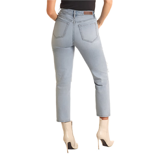 Rock & Roll Denim Women's Distressed Straight Cropped Jeans WOMEN - Clothing - Jeans Panhandle