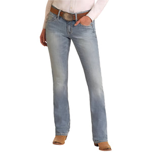 Rock & Roll Denim Women's Crossed Embroidery Riding Jeans WOMEN - Clothing - Jeans Panhandle