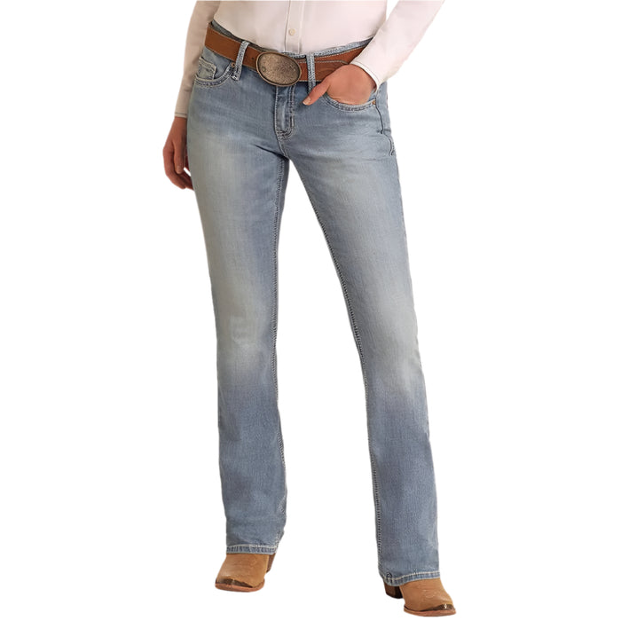 Rock & Roll Denim Women's Crossed Embroidery Riding Jeans WOMEN - Clothing - Jeans Panhandle