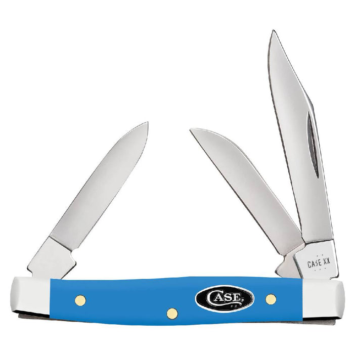 Case Small Stockman - Smooth Light Blue Synthetic Knives W.R. Case