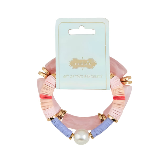 Mud Pie 2 PieceSequin Bracelet Set - FINAL SALE WOMEN - Accessories - Jewelry - Bracelets Mud Pie Pink