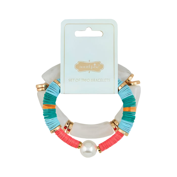 Mud Pie 2 PieceSequin Bracelet Set - FINAL SALE WOMEN - Accessories - Jewelry - Bracelets Mud Pie White