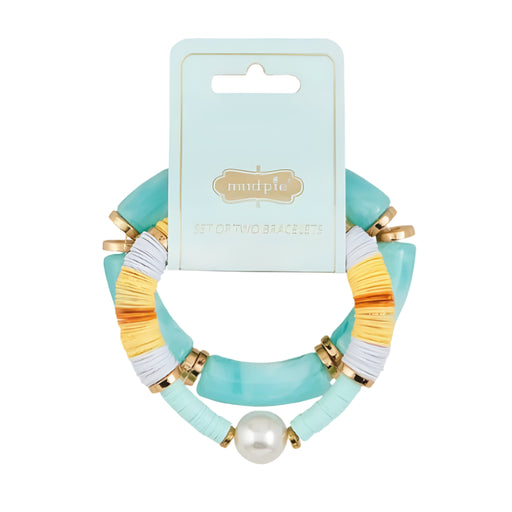 Mud Pie 2 PieceSequin Bracelet Set WOMEN - Accessories - Jewelry - Bracelets Mud Pie Blue