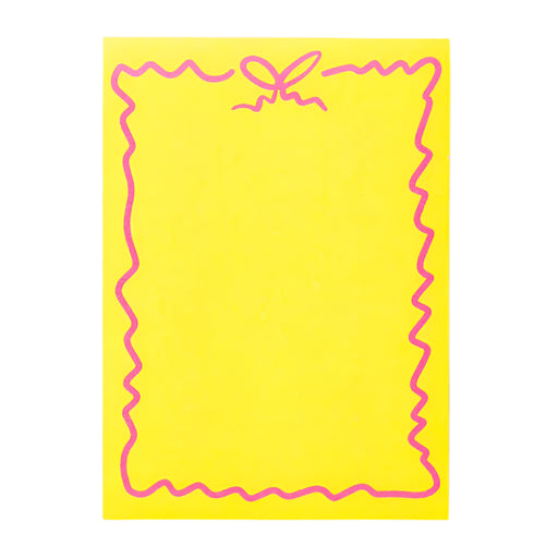 Large Magnetic Notepad - Yellow with Pink Bow HOME & GIFTS - Gifts Taylor Elliott Designs